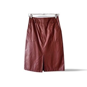 Faux Leather Skirt